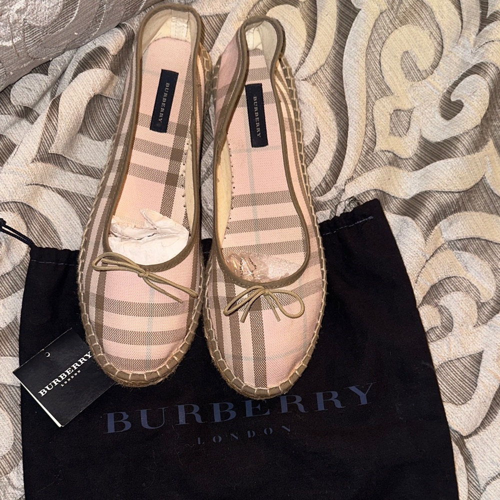 Burberry Women's Check Espadrilles - Beige and Tan